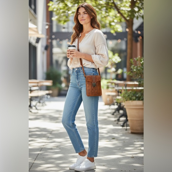 Minicat Inicat Brown Laser Cut Mini Bag Crossbody - Picture 3 of 11